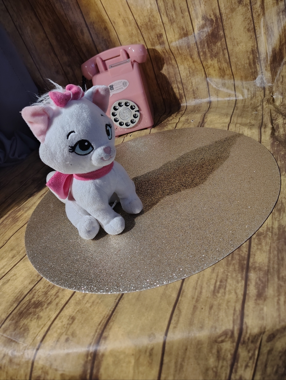 Plush White & Pink Cat Toy - Soft Stuffed Pet Companion Arista Cats